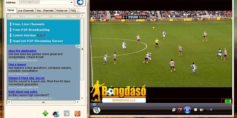 Phần mềm xem bóng đá Sopcast