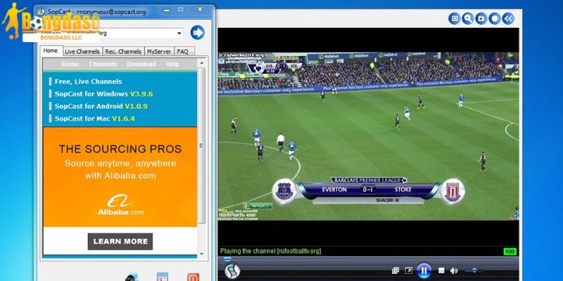 Truy cập Sopcast để xem live bóng đá miễn phí